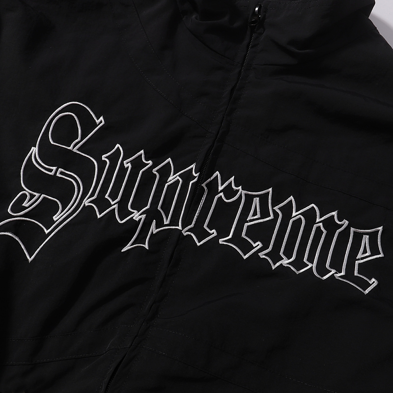 801   p145 Supreme 连帽美式潮流夹克 黑色 杏色 SMLXL 尺码 S M L XL 衣长 68-70-72-74 胸围 124-128-132-136 袖长 80-81-82-83