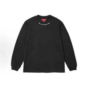 yupoo_66691_565dd211.jpg 3017p75元Supreme FW23 秋冬系列 FW23 WEEK16 COLLAR LOGO LS TOP 领口徽标纯色长袖美式潮流T恤颜色:黑白 码数:SMLXL