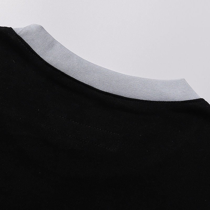 3034 p80 Supreme SS25 WEEK8 Split S/S Football Top 拼接图案罗纹圆领短袖美式潮流足球衣 男女同款 黑色 smlxl
