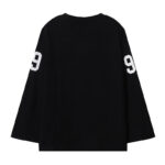 3032 p75 supreme 99号印花长袖T恤 黑色 米白 SMLXL  尺码 S M L XL