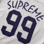 3032 p75 supreme 99号印花长袖T恤 黑色 米白 SMLXL  尺码 S M L XL