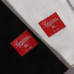 3032 p75 supreme 99号印花长袖T恤 黑色 米白 SMLXL  尺码 S M L XL