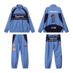 Supreme x DUCATI 联名款 SS24 WEEK16 TRACK PANT  Logo印花撞色设计针织运动裤  E2604 p150裤子黑色 白色  SMLXL