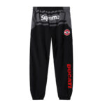 Supreme x DUCATI 联名款 SS24 WEEK16 TRACK PANT  Logo印花撞色设计针织运动裤  E2604 p150裤子黑色 白色  SMLXL