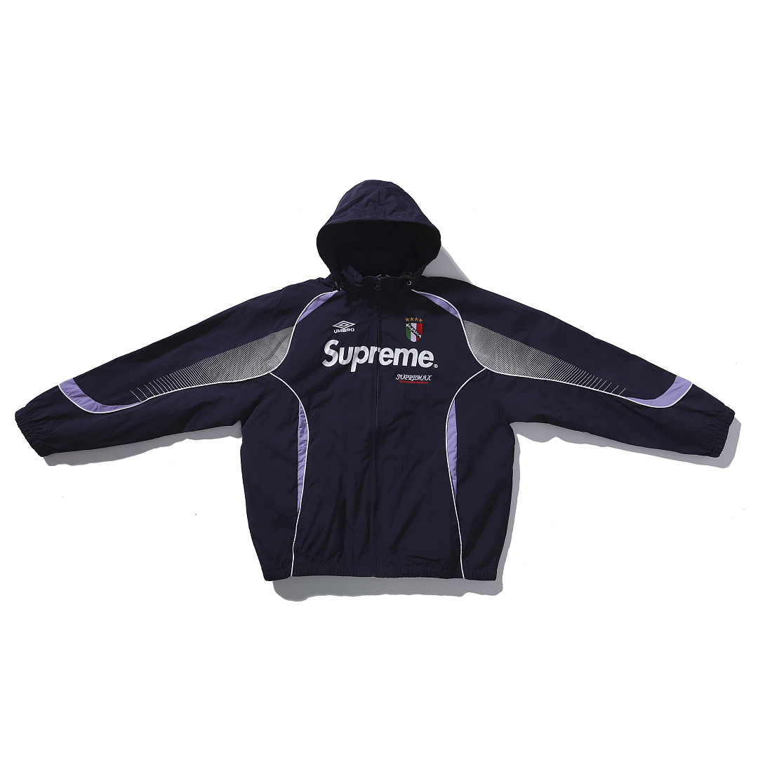6607 p150Supreme SS22 Week 11 x umbro/茵宝 联名款 Track Jacket 连帽美式潮流夹克黑色 灰色 藏青色 SMLXL尺码 S M L XL