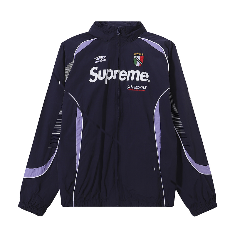 6607 p150Supreme SS22 Week 11 x umbro/茵宝 联名款 Track Jacket 连帽美式潮流夹克黑色 灰色 藏青色 SMLXL尺码 S M L XL