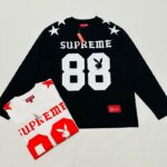 P65-9098# Supreme 联名款SS26  88号兔子圆领长袖  黑色、白色 S-XL