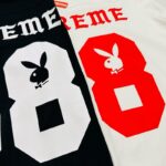 P65-9098# Supreme 联名款SS26  88号兔子圆领长袖  黑色、白色 S-XL