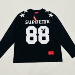 P65-9098# Supreme 联名款SS26  88号兔子圆领长袖  黑色、白色 S-XL