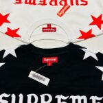 P65-9098# Supreme 联名款SS26 88号兔子圆领长袖 黑色、白色 S-XL