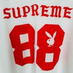 P65-9098# Supreme 联名款SS26 88号兔子圆领长袖 黑色、白色 S-XL
