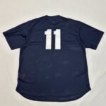 P70-3015#刺绣绣花BASEBALL HNLEY TEE 亨利领棒球服短袖 黑色、蓝色 S-XL
