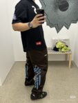P70-3015#刺绣绣花BASEBALL HNLEY TEE 亨利领棒球服短袖 黑色、蓝色