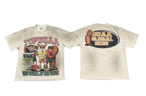 yupoo_67893_734b0a48.jpg 编号727 #P75 DUAA New Age T-shirt 2026ss欧美最新潮牌白墨直喷烫钻洗水做旧短袖T恤 码数:S M L XL