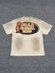 编号727 #P75 DUAA New Age T-shirt 2026ss欧美最新潮牌白墨直喷烫钻洗水做旧短袖T恤 码数：S  M  L  XL