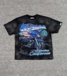 编号720   #P72   DUAA New Age T-shirt 2026ss欧美最新潮牌白墨直喷烫钻洗水做旧短袖T恤