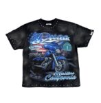 编号720   #P72   DUAA New Age T-shirt 2026ss欧美最新潮牌白墨直喷烫钻洗水做旧短袖T恤