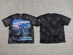 编号720   #P72   DUAA New Age T-shirt 2026ss欧美最新潮牌白墨直喷烫钻洗水做旧短袖T恤
