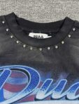 编号720   #P72   DUAA New Age T-shirt 2026ss欧美最新潮牌白墨直喷烫钻洗水做旧短袖T恤