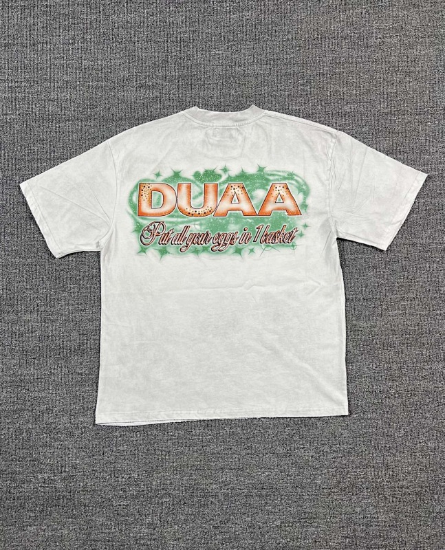 编号719   #P72    DUAA New Age T-shirt 2026ss欧美最新潮牌白墨直喷烫钻洗水做旧短袖T恤