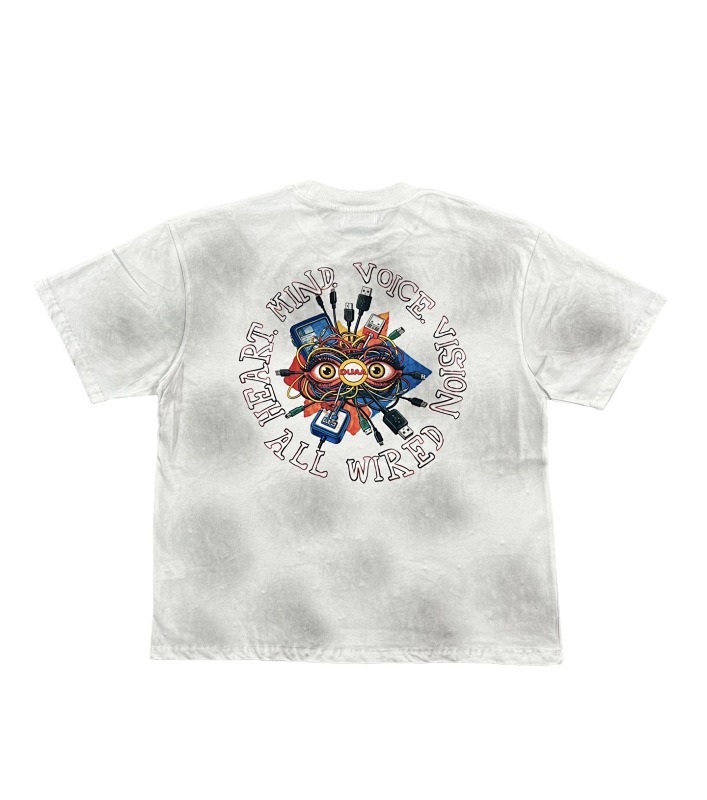 编号713   #P72   DUAA New Age T-shirt 2026ss欧美最新潮牌白墨直喷烫钻洗水做旧短袖T恤
