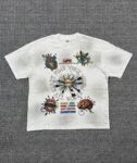 编号713   #P72   DUAA New Age T-shirt 2026ss欧美最新潮牌白墨直喷烫钻洗水做旧短袖T恤