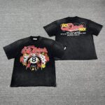 编号709   #P70    DUAA New Age T-shirt 2026ss欧美最新潮牌烫钻洗水做旧短袖T恤