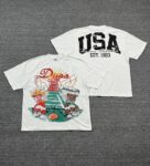 编号707   #P60   DUAA New Age T-shirt 2026ss欧美最新潮牌烫钻洗水做旧短袖T恤
