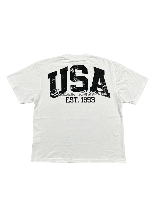 编号707   #P60   DUAA New Age T-shirt 2026ss欧美最新潮牌烫钻洗水做旧短袖T恤