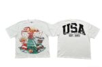 编号707   #P60   DUAA New Age T-shirt 2026ss欧美最新潮牌烫钻洗水做旧短袖T恤