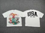 编号707   #P60   DUAA New Age T-shirt 2026ss欧美最新潮牌烫钻洗水做旧短袖T恤