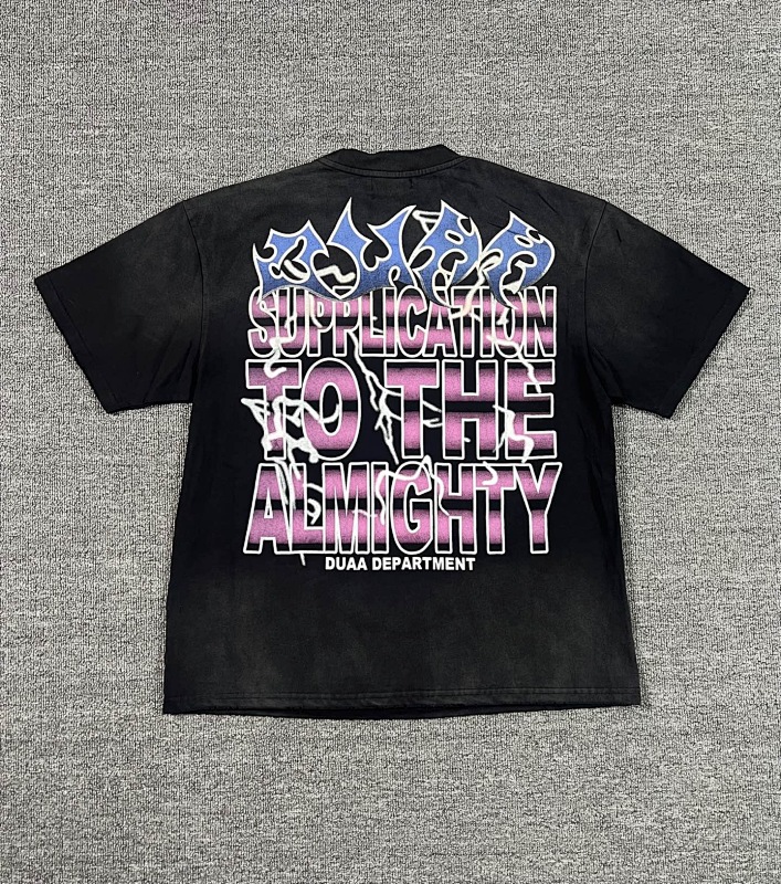 编号706   #P65    DUAA New Age T-shirt 2026ss欧美最新潮牌烫钻洗水做旧短袖T恤