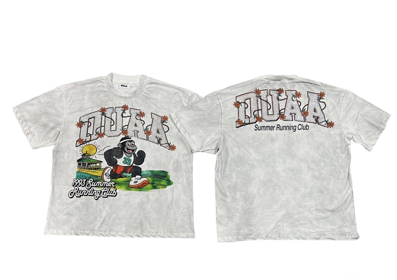编号703   #P65   DUAA New Age T-shirt 2026ss欧美最新潮牌烫钻洗水做旧短袖T恤