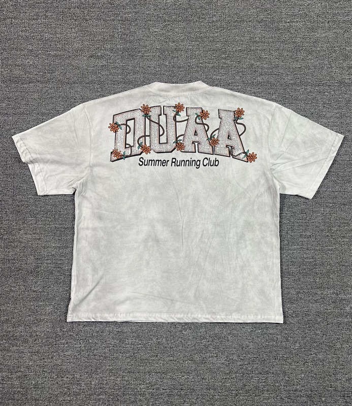 编号703   #P65   DUAA New Age T-shirt 2026ss欧美最新潮牌烫钻洗水做旧短袖T恤