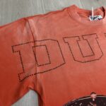 DU108# P68  DUAA Trophies T-shirt美国街头潮牌烫钻洗水做旧破洞短袖T恤