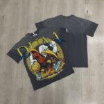 DU211# P72  DUAA 美国街头潮牌烫钻破洞马骝短袖T恤