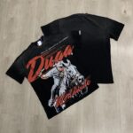 DU210# P72  DUAA 2026最新欧美潮牌烫钻洗水破洞短袖T恤