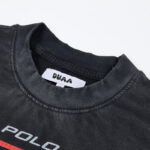 DU210# P72  DUAA 2026最新欧美潮牌烫钻洗水破洞短袖T恤