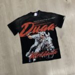 DU210# P72  DUAA 2026最新欧美潮牌烫钻洗水破洞短袖T恤