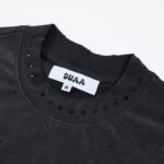 DU203# P65 DUAA Next Level T-shirt 2026最新时尚街头潮牌短袖烫钻洗水做旧破洞T恤