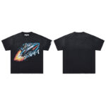 DU203# P65 DUAA Next Level T-shirt 2026最新时尚街头潮牌短袖烫钻洗水做旧破洞T恤