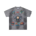DU101# P75  DUAA New Age T-shirt 2026ss白墨直喷欧美最新潮牌烫钻洗水做旧短袖T恤