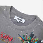 DU101# P75  DUAA New Age T-shirt 2026ss白墨直喷欧美最新潮牌烫钻洗水做旧短袖T恤