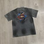 DU101# P75  DUAA New Age T-shirt 2026ss白墨直喷欧美最新潮牌烫钻洗水做旧短袖T恤