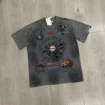 DU101# P75  DUAA New Age T-shirt 2026ss白墨直喷欧美最新潮牌烫钻洗水做旧短袖T恤