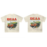 DU205# P75 DUAA Hollywood graphic T-shirt最新潮牌前后烫钻时尚短袖T恤