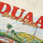 DU205# P75 DUAA Hollywood graphic T-shirt最新潮牌前后烫钻时尚短袖T恤