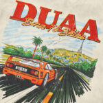 DU205# P75 DUAA Hollywood graphic T-shirt最新潮牌前后烫钻时尚短袖T恤