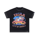 DU102# P68 DUAA Cali T-shirt美国洛杉矶时尚街头潮牌烫钻短袖T恤