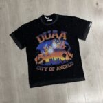 DU102# P68 DUAA Cali T-shirt美国洛杉矶时尚街头潮牌烫钻短袖T恤